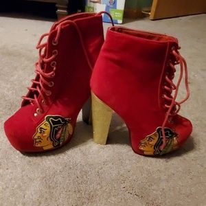 Custom made Blackhawks stilettos